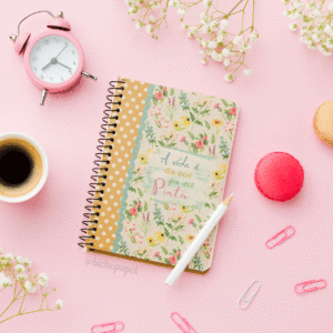 Miolo Caderno Floral Vintage