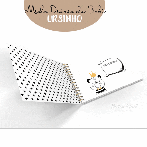 arquivo_digital_miolo_diario_livro_album_bebe_nascimento_mesversario_fotos_crescimento_encadernacao_minimalista_ursinho_bosque_desenho_doodle_preto_branco_menino_A5