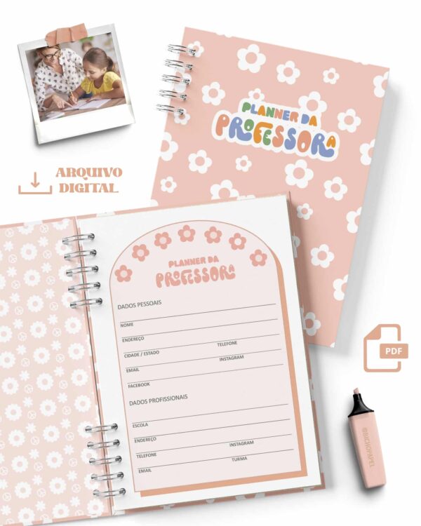 arquivo_digital_planner_professora_permanente_floral_retro