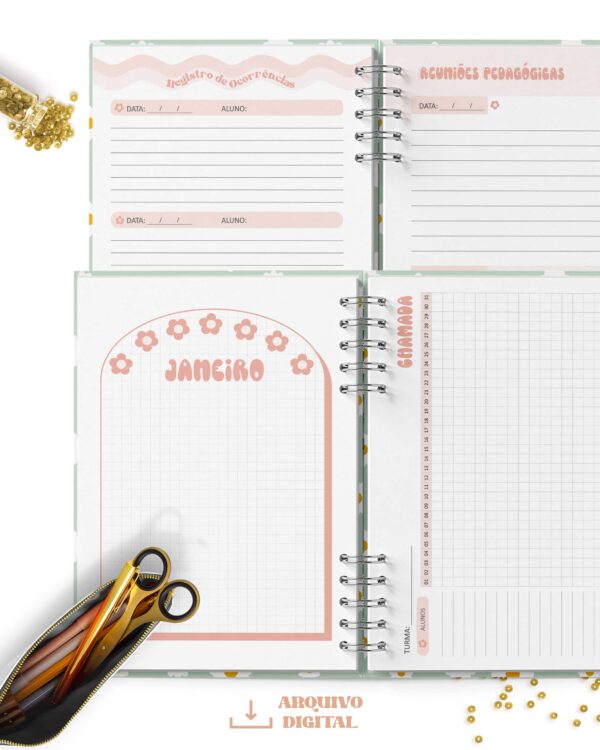 arquivo_digital_planner_professora_permanente_floral_retro