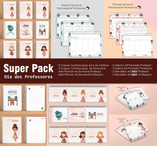 pacote_combo_caderno_bloquinho_agenda_dia_dos_professores_miolo_digital_arquivo_calendario_a5_a6_mini_planner_semanal_mesa_professor_pacote_kit_capas.