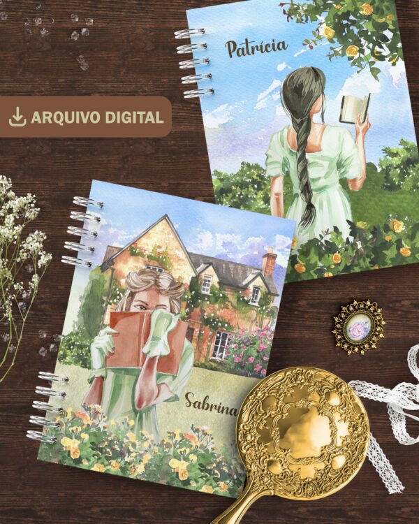 arquivo_digital_capas_planners_agenda_diario_jane_austen_mulheres_leitura_vintage_campo_paisagem_princesas