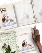 arquivo_digital_caderno_feminino_mulheres_negras_vestidos_flores_frases_biblia_versiculos_motivacional_decorado_miolo_pautado