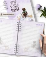 arquivo_digital_caderno_feminino_mulheres_negras_vestidos_flores_frases_biblia_versiculos_motivacional_decorado_miolo_pautado