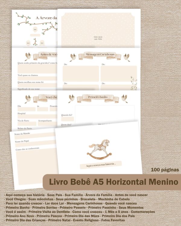 arquivo_digital_capas_diario_livro_bebe_A5_monograma_caderneta_vacina_cegonha_urso_menino_menina_floral_vintage_carrinho