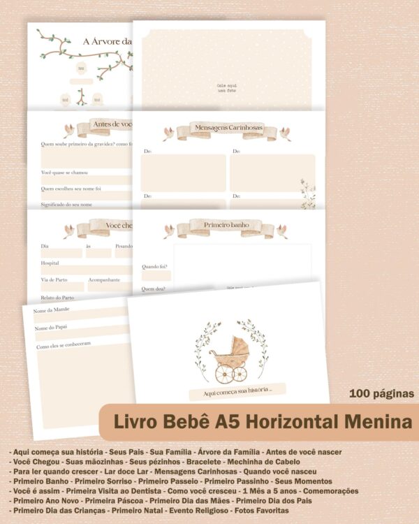 arquivo_digital_capas_diario_livro_bebe_A5_monograma_caderneta_vacina_cegonha_urso_menino_menina_floral_vintage_carrinho
