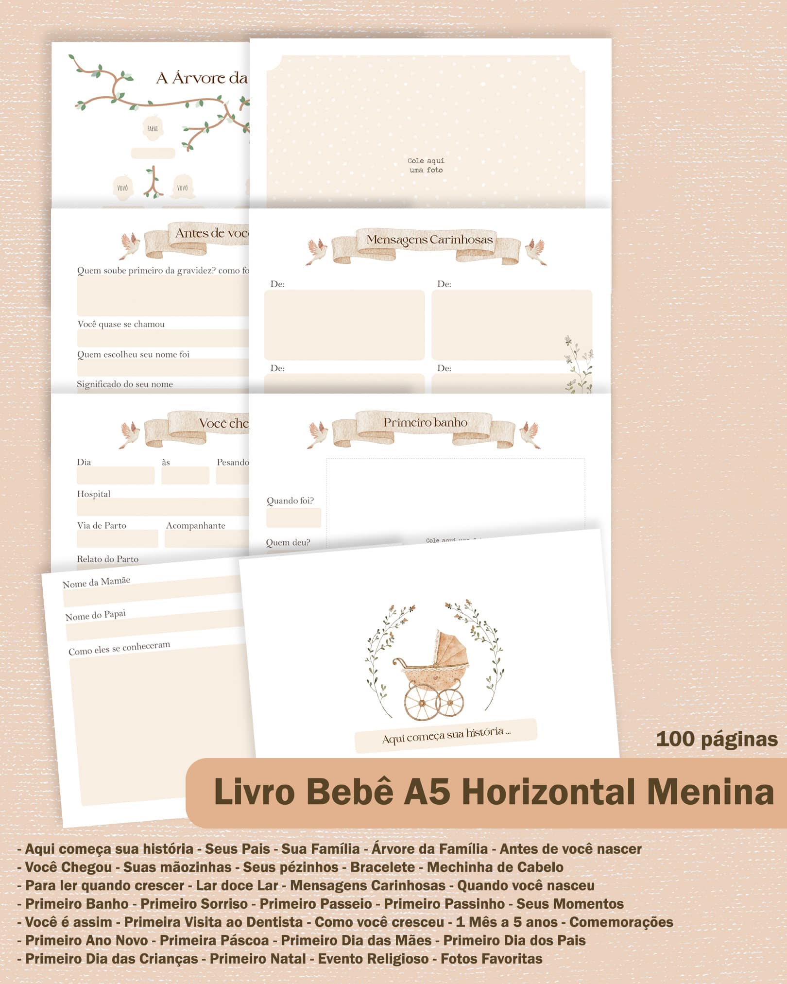 arquivo_digital_capas_diario_livro_bebe_A5_monograma_caderneta_vacina_cegonha_urso_menino_menina_floral_vintage_carrinho