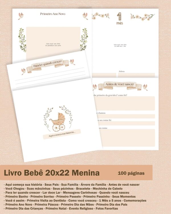 arquivo_digital_capas_diario_livro_bebe_A5_monograma_caderneta_vacina_cegonha_urso_menino_menina_floral_vintage_carrinho