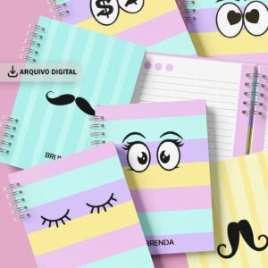 arquivo_capas_caderno_olhos_carinhas_bigodes_pautado_escolar_teen_divertido