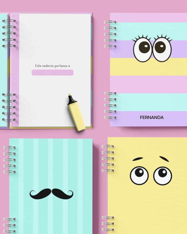 arquivo_capas_caderno_olhos_carinhas_bigodes_pautado_escolar_teen_divertido