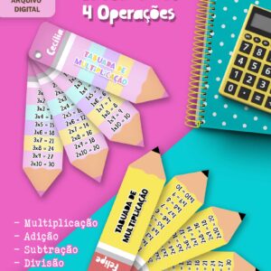 arquivo_digital_chaveiro_tabuada_4_fatores_multiplicação_adição_subtração_divisao