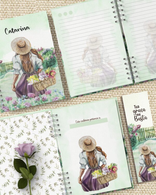arquivo_digital_caderno_feminino_mulheres_vestidos_flores_frases_biblia_versiculos_motivacional_decorado_miolo_pautado