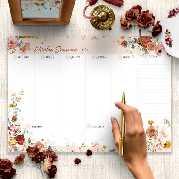 arquivo_digital_desk_planner_mesa_semanal_mensal_diario_bloco_notas_lista_check_floral