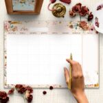 arquivo_digital_desk_planner_mesa_semanal_mensal_diario_bloco_notas_lista_check_floral