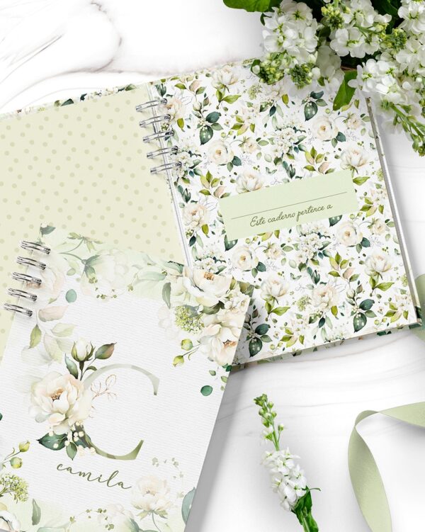 arquivo_digital_capas_alfabeto_floral_rosas_brancas_verde_miolo_caderno_pautado