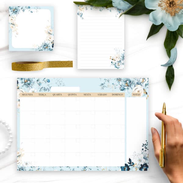 arquivo_digital_desk_planner_mesa_semanal_mensal_diario_bloco_notas_lista_check_floralazul