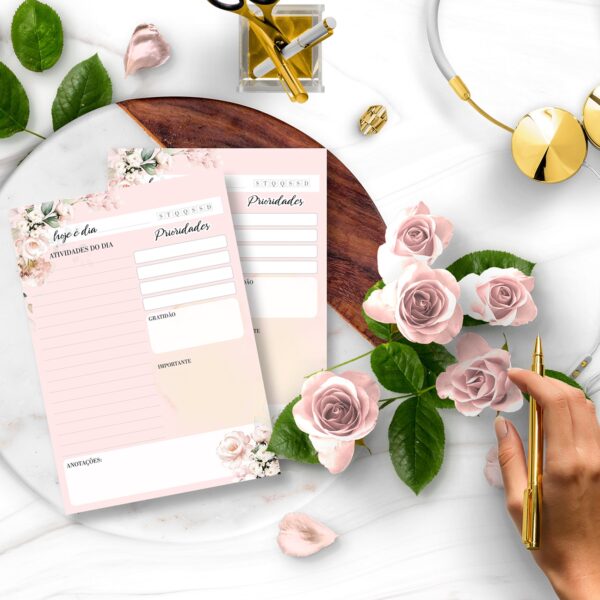 arquivo_digital_desk_planner_mesa_semanal_mensal_diario_bloco_notas_lista_check_floralrosal