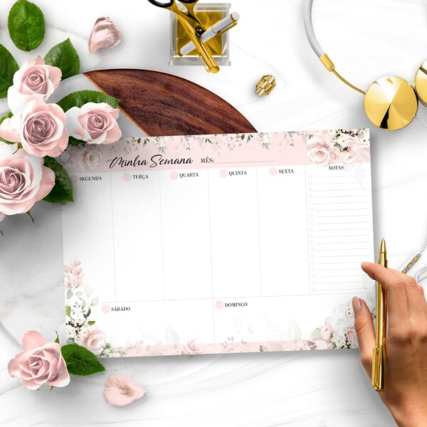 arquivo_digital_desk_planner_mesa_semanal_mensal_diario_bloco_notas_lista_check_floralrosal