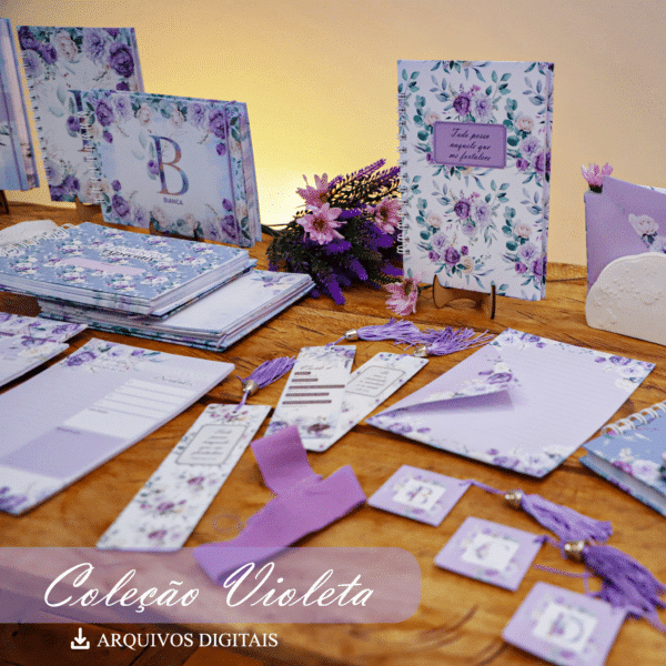 arquivo_digital_capas_miolo_alfabeto_floral_lilas_roxo_album_fotos_mensagem_marca_paginas_envelope_papel_carta_devocional_bloquinho_planejador