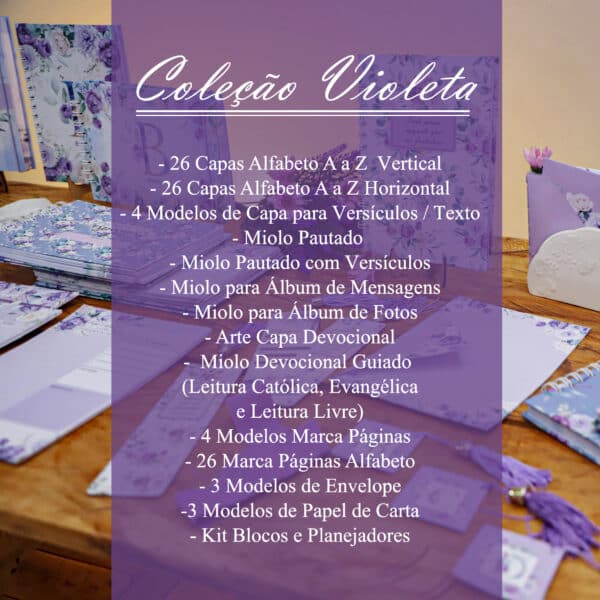 arquivo_digital_capas_miolo_alfabeto_floral_lilas_roxo_album_fotos_mensagem_marca_paginas_envelope_papel_carta_devocional_bloquinho_planejador