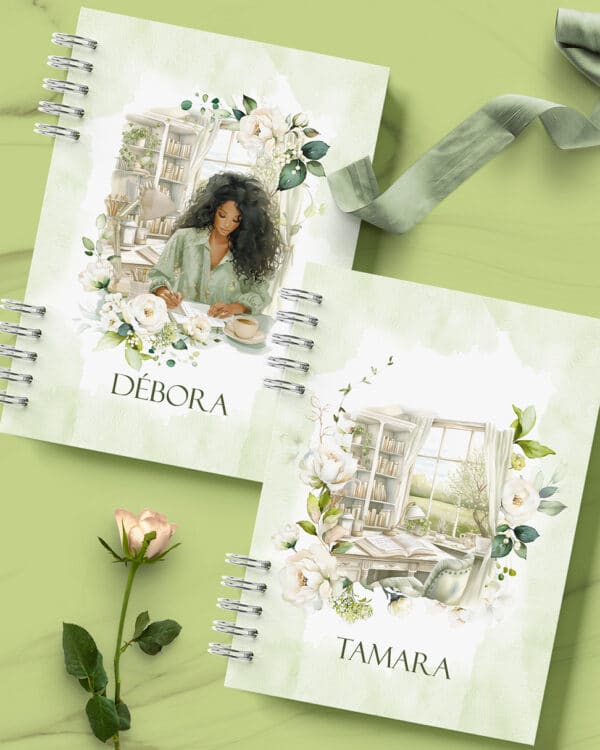 arquivo_digital_caderno_floral_verde_rosas_brancas_mulheres_planner_caderno_estudo