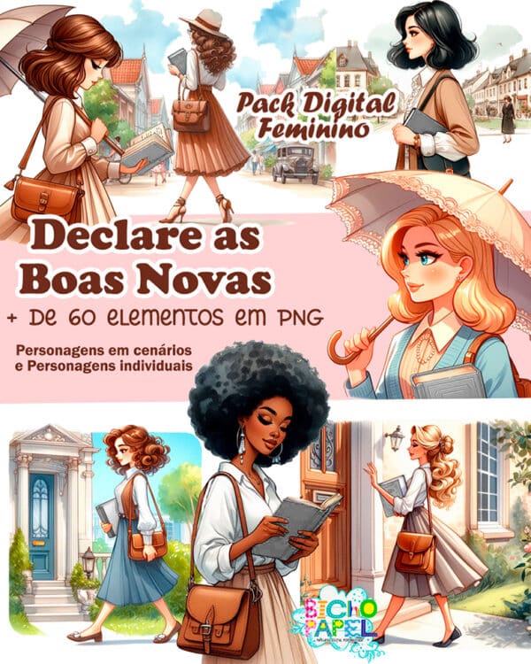 kit_digital_ilustrações_femininas_jw_testemunhas_de_jeová_mulheres_bíblia_pregação_congresso_assembleia