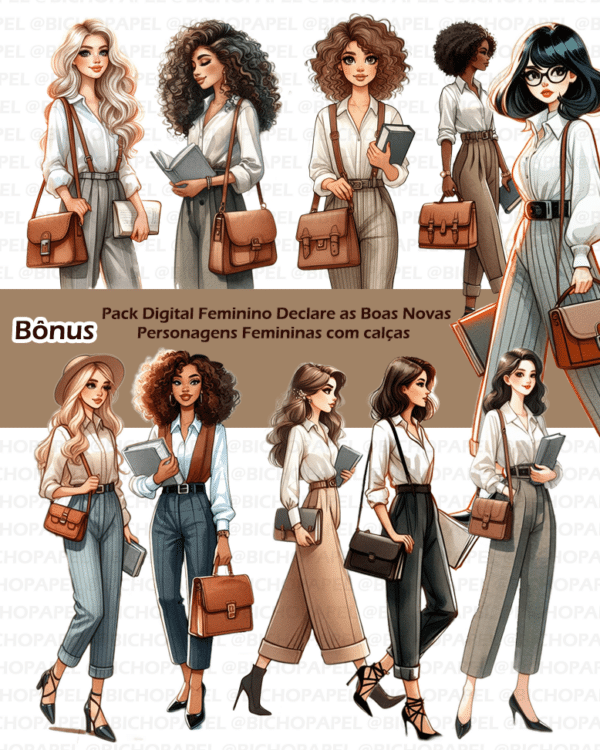 kit_digital_ilustrações_femininas_jw_testemunhas_de_jeová_mulheres_bíblia_pregação_congresso_assembleia