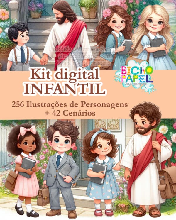 kit_digital_ilustrações_imagens_infantil_criança_menino_menina_Jesus_testemunha_jeová_congresso_assembleia_campo