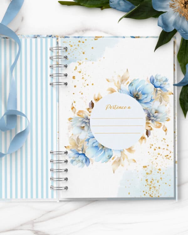 arquivo_digital_caderno_azul_dourado_blue_planner_floral_capas_miolo_pautado