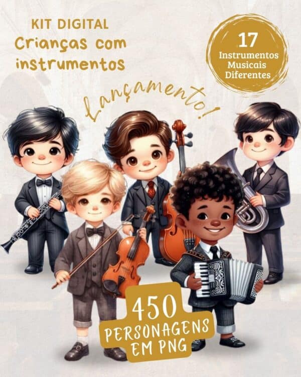 kit_digital_ilustrações_imagens_meninos_crianças_orquestra_instruments_musicais_evangélicos_ccb_cristã_jw_