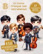 kit_digital_ilustrações_imagens_meninos_crianças_orquestra_instruments_musicais_evangélicos_ccb_cristã_jw_