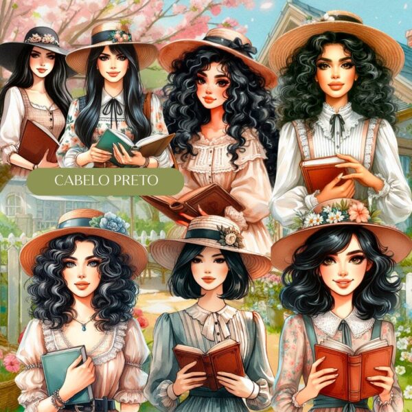 kit_digital_ilustrações_livros_biblia_mulheres_feminino_personagens