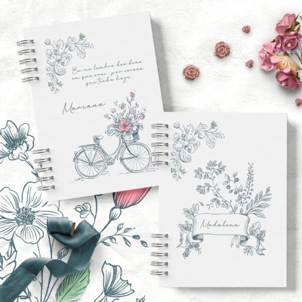 arquivo_digital_kit_capas_miolo_pautado_refugio_encantado_floral_bicicleta_janela_casa_cottage