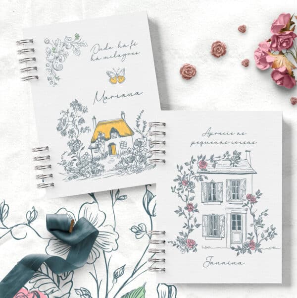 arquivo_digital_kit_capas_miolo_pautado_refugio_encantado_floral_bicicleta_janela_casa_cottage